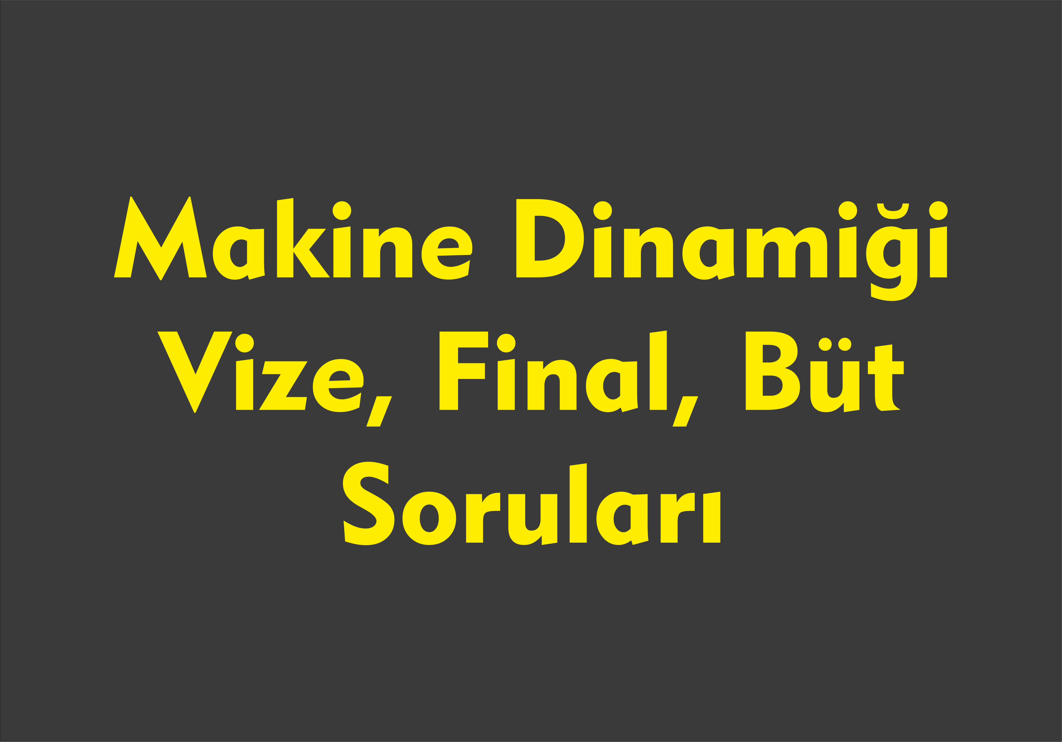 Makine Dinamiği